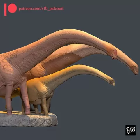 Dreadnoughtus diorama for 3D printing