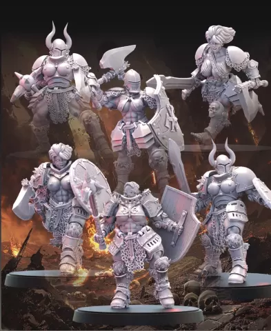 Lady Berserker fantasy modular kit