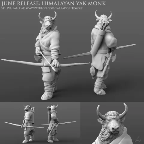 Himalayan Yak Monk - LabradoriteWolf