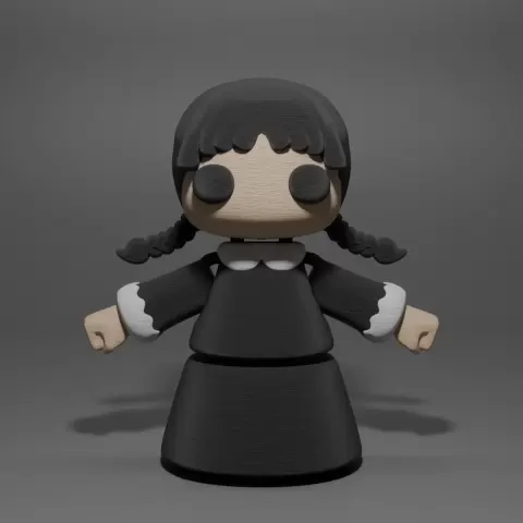 3D Printable Articulated Flexi Wednesday