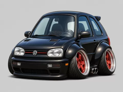 Volkswagen Golf MK3 GTI 1992 Caricature