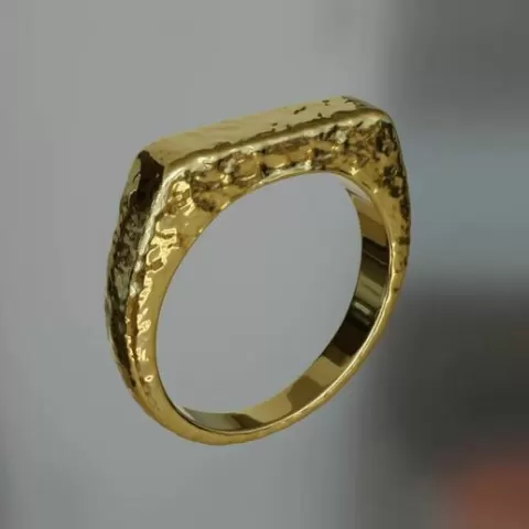 SIGNET RING - HAMMERED