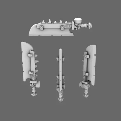 Space Orcs Cleavers RIGHT by BW Terrain & Forge