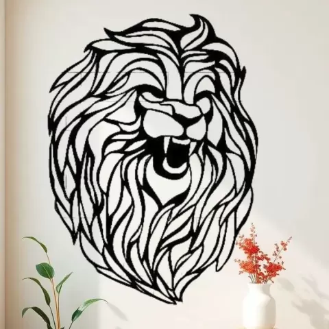 lion roar head decor - Danu Pubudu