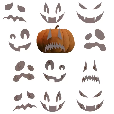 Mr Pumpkin Head Faces 2
