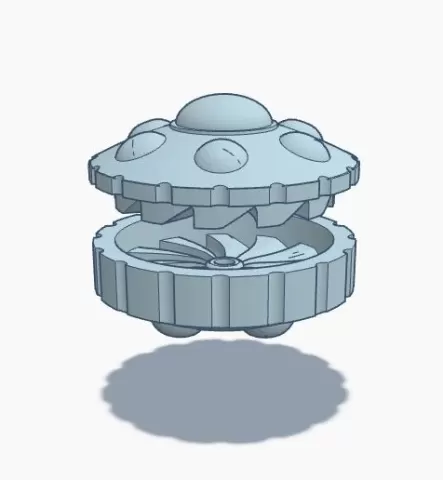 GRINDER GRINDER GRINDER GRINDER PICA GRINDER LARGE UFO 70X70X40 MM GRINDER WEED EASY PRINT GRINDERKING TURBINE 60MM