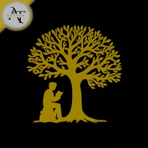Reader - Line Art - 2D Wall Art Decor - Apex Trace