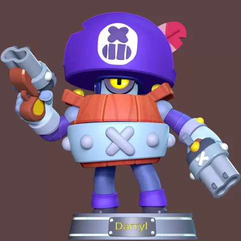 Darryl - Brawl Stars - LoveModels