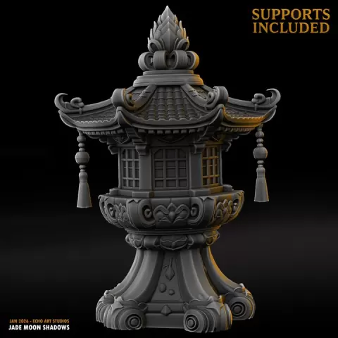 Lantern - Echo Art - Jade Moon Shadows by Echo Art Studios