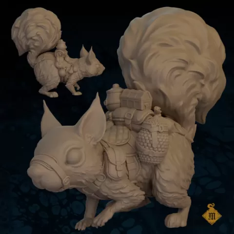 Squirrel Mount-32mm&72mmScale