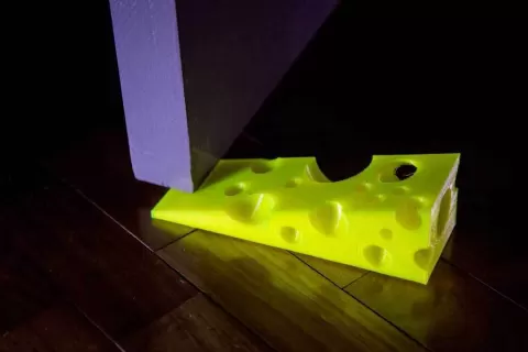Cheeze door-stop.