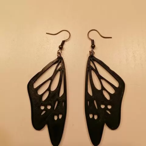 Butterfly wing earring, wicca, moth