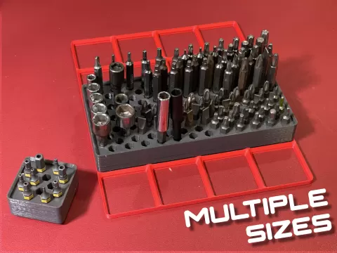 Gridfinity Hex Bit Holders with Larger Hex Holes