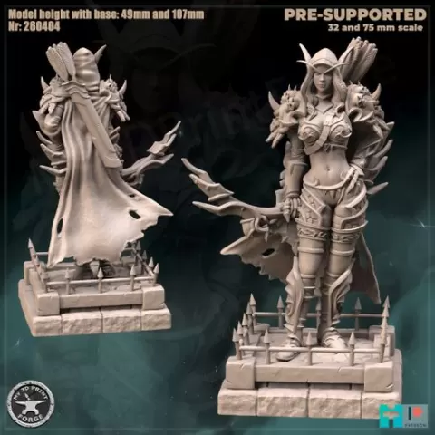 Sylvanas statue 32 and 75mm scale