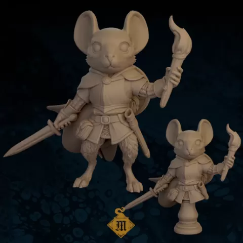 Mouse-Folk Scout-32mm&72mmScale & 72mmScale Bust