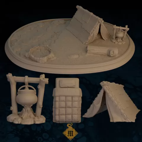 Campsite Base and Terrain-32mm72mmScale