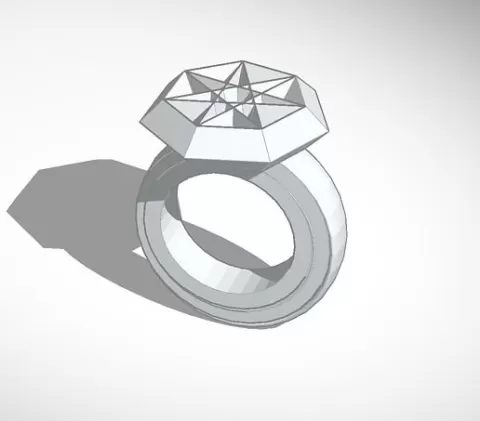 20 by 20 mm star ring