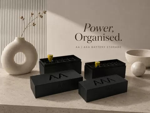 AA and AAA Battery storage organizer box