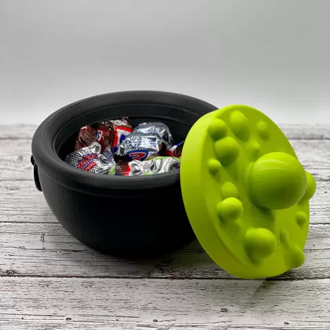 Witch Cauldron Candy Jar