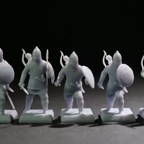 Persian Immortals - 5 Elite Persian Achaemenid Infantry poses, 28-32mm, pre supported, With and without bases by Epic Scale Studios