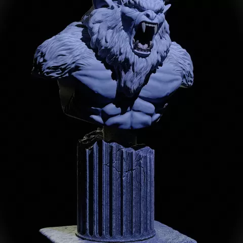 Yeti Bust | Fantasy Monster Bust 3D Model | High Detail Resin Printable Sculpture by PrintWitch