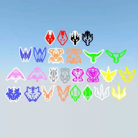 keychain KAMEN RIDER RYUKI ALL 13 - aryo isnan dwiky putra (Ryo's Animation Studio)