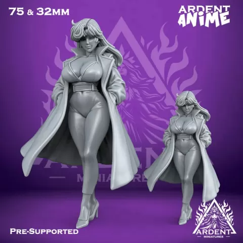 Hitomi Kisugi + NSFW, 75 and 32 mm, Ardent Anime #019 by Ardent Miniatures