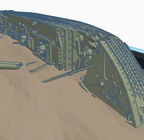 HMHS Britannic Wreck Diorama