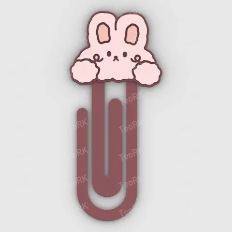 Paperclip Rabbit Plush - bookmark - TeoRk