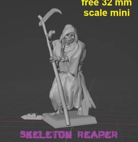 free skeleton reaper 32mm mini