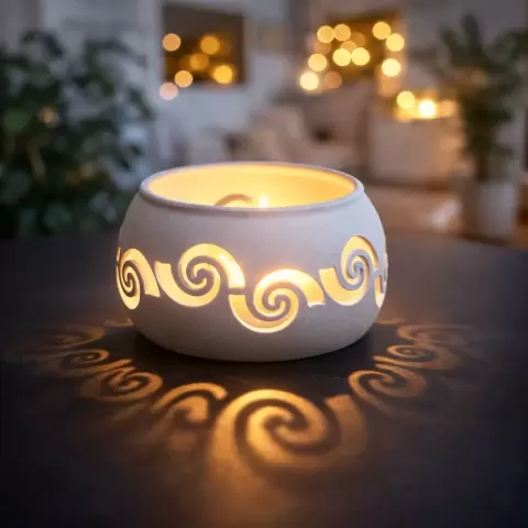 Spiral Pattern Candle Holder