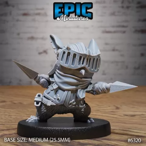 Penguin Knight Attack / Aquatic Bird Warrior / Wild Animal Folk / Snow Creature Fighter / Ice Monster Tribe / Sea Beast / Winter Encounter by Epic-Miniatures