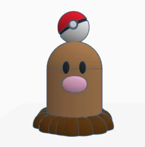 Pokemon Diglet with Pokeball