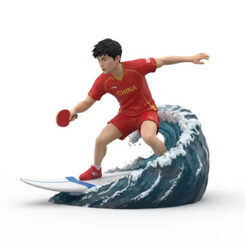 Tomokazu Harimoto explosive surfing, table tennis player, ping pong player, table tennis athlete, ping pong athlete, racket sport, paddle sport, surfing athlete, wave riding, surf action, ocean surfing