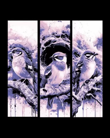 Set of Bookmarks sharing pictures of little, wonderful birdies