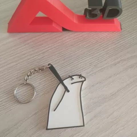Angry flork keychain