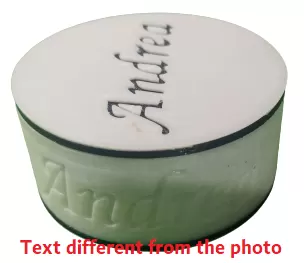Case with screw lid, predefined message