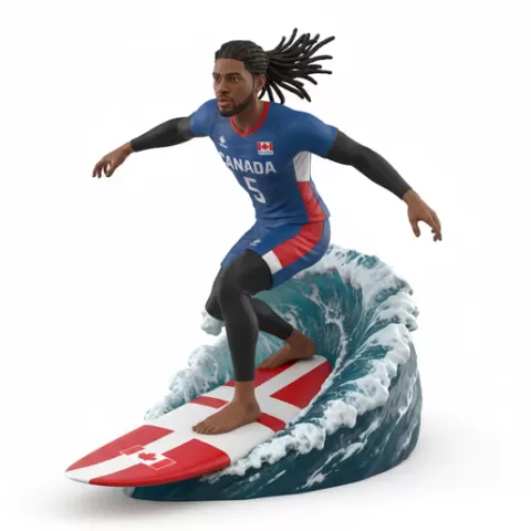 Graham Vigrass tall stance, volleyball player, beach volleyball, volleyball athlete, surfing athlete, wave riding, surf action, ocean surfing, beach sport, sports figurine, volleyball figurine, athlete