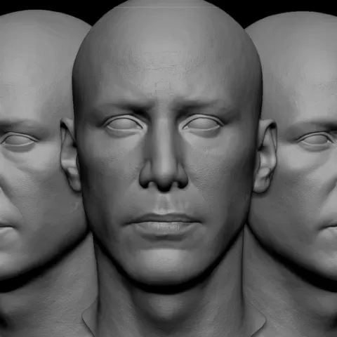 Keanu Reeves Neo Constantine John Wick Life Size Super High Detail Clean Up Scan Life Cast Digtital Model