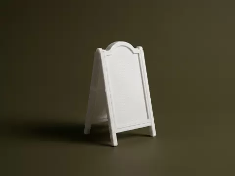 1:12 Scale Miniature Sidewalk Sign