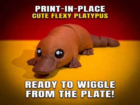 Cute Flexy Platypus (Articulated Fidget Toy)