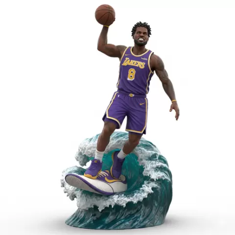LeBron dunking wave, football, soccer, player, athlete, sport, surfing, wave, surf, ocean, beach, action, dynamic, pose, figurine, model, stl, printable, collectible, realistic, statue