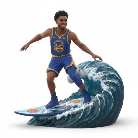 Jordan Poole flashy surfing, football, soccer, player, athlete, sport, surfing, wave, surf, ocean, beach, action, dynamic, pose, figurine, model, stl, printable, collectible, realistic, statue