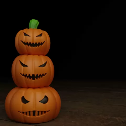 Pumpkins Tower – Spooky Faces - GALAXIARUM 3D