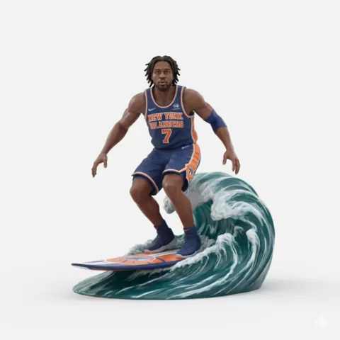 Carmelo Anthony isolation stance, football, soccer, player, athlete, sport, surfing, wave, surf, ocean, beach, action, dynamic, pose, figurine, model, stl, printable, collectible, realistic, statue