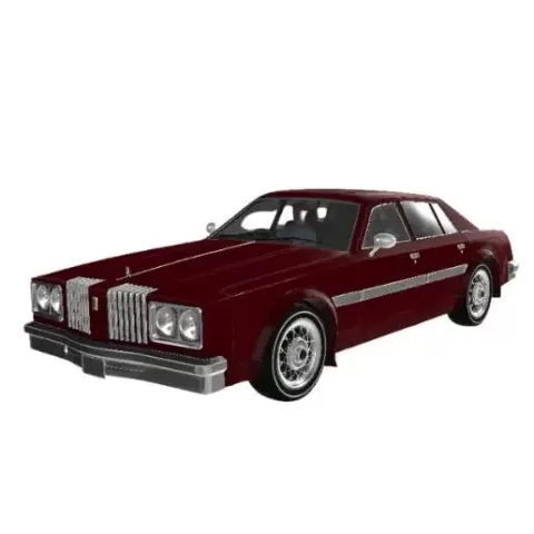 Classic 70s American Muscle Sedan Car 3D Model STL Printable - Meine-mmu-3D