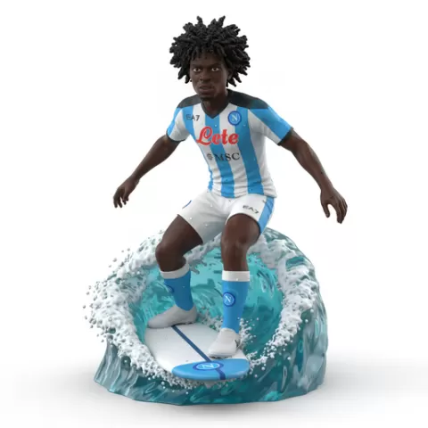Pedri light surfing, football, soccer, player, athlete, sport, surfing, wave, surf, ocean, beach, action, dynamic, pose, figurine, model, stl, printable, collectible, realistic, statue