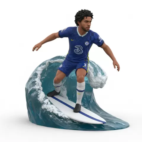 Ilkay Gündogan surfing calm, football, soccer, player, athlete, sport, surfing, wave, surf, ocean, beach, action, dynamic, pose, figurine, model, stl, printable, collectible, realistic, statue