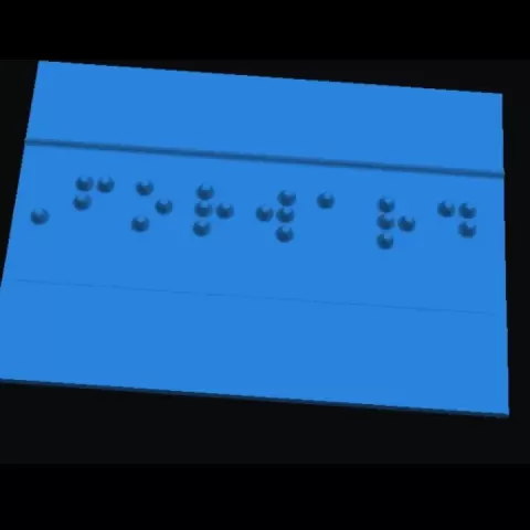 FORWARD BRAILLE CODE 1 BUTTON FOR GAME PARTICIPANTS - LUKANDA21