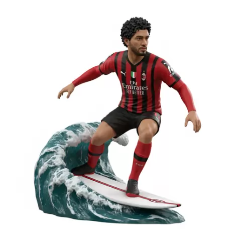 Mike Maignan surfing focused, football, soccer, player, athlete, sport, surfing, wave, surf, ocean, beach, action, dynamic, pose, figurine, model, stl, printable, collectible, realistic, statue